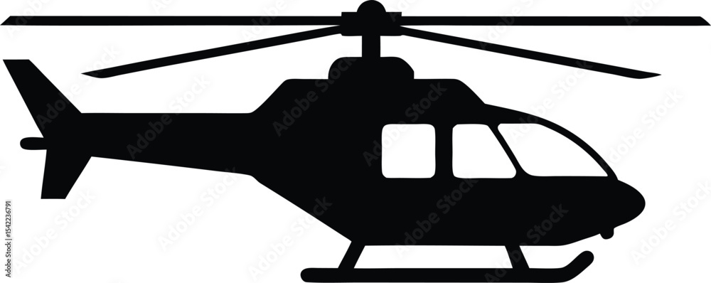 helicopter silhouette vector , copter icon,helicopter illustration