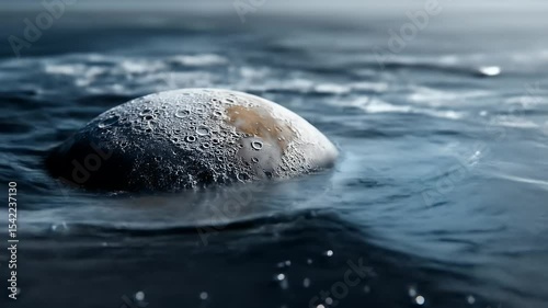 Planet submerged in water