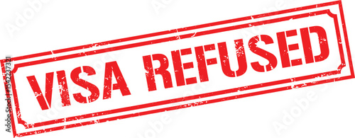 Grunge stamp visa refused