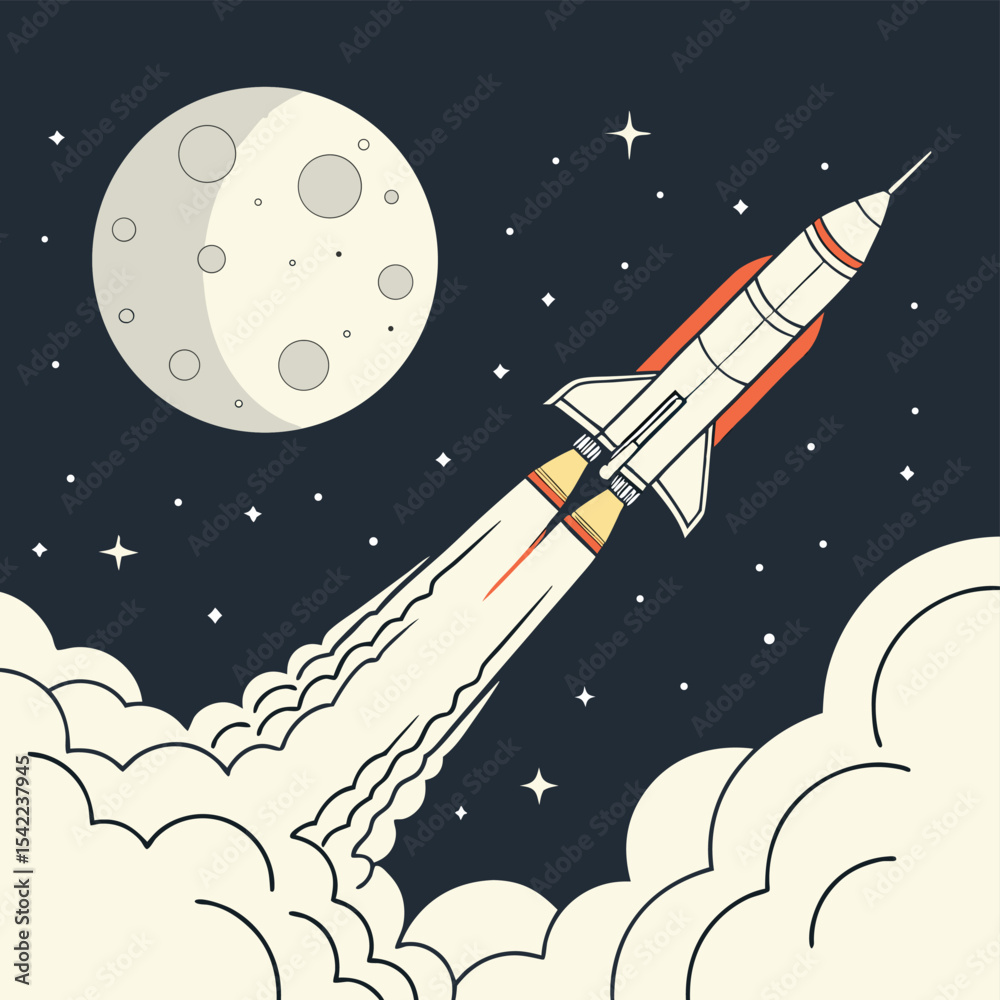 Fototapeta premium rocket in space