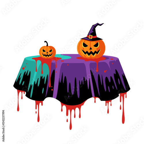 Bloodstained tablecloth 