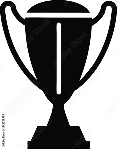 winner cup,cricket winner cup  black silhouette vector