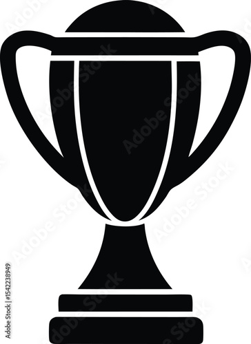 winner cup,cricket winner cup  black silhouette vector