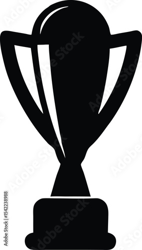 winner cup,cricket winner cup  black silhouette vector