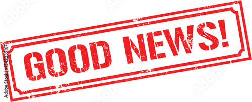 Grunge stamp good news