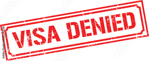 Grunge stamp visa denied