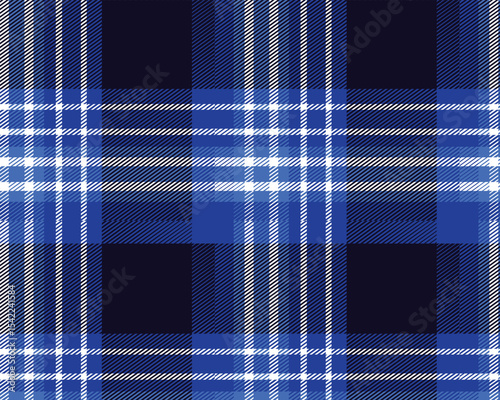 Blue And White Scottish Tartan Plaid Pattern Design