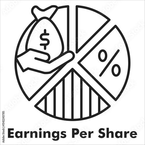 Earnings Per Share Outline Icon