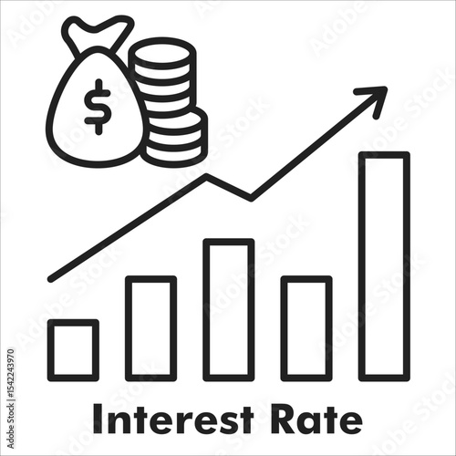 Interest Rate Outline Icon
