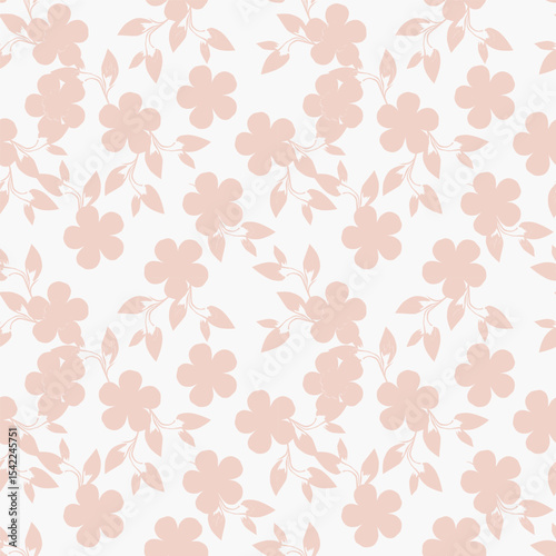 textile design with beautiful decorative flowers pattern image