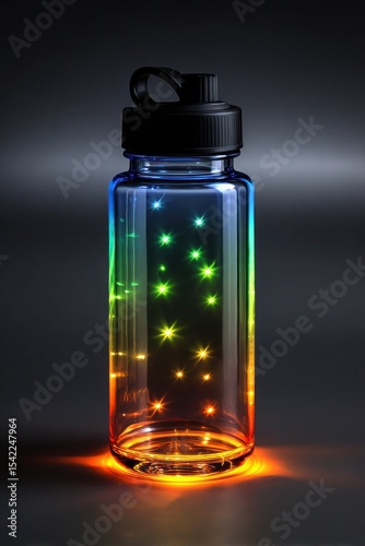 Colorful illuminated water bottle