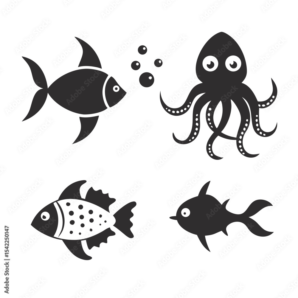 Fototapeta premium animal vector set