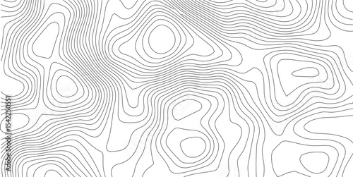 Topographic map background geographic line map with elevation assignments. Modern design with White background with topographic wavy pattern design.paper texture Imitation of a geographical map shades
