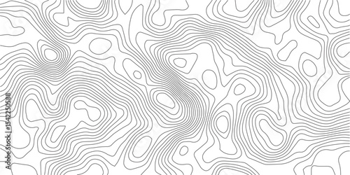 Topographic map background geographic line map with elevation assignments. Modern design with White background with topographic wavy pattern design.paper texture Imitation of a geographical map shades