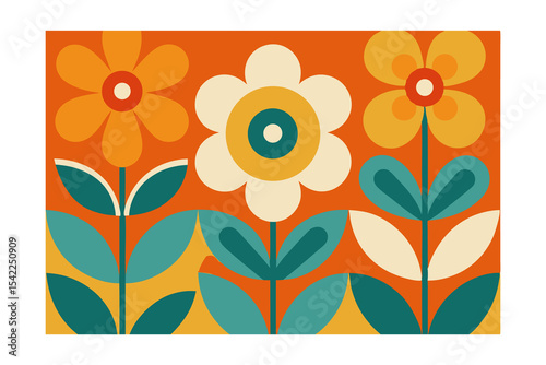 abstract floral background with flowers