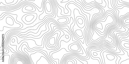 Topographic line map pattern. Black Contour and textured Background of geographic landscape terrain for hiking and mountain sport. Vector illustration
