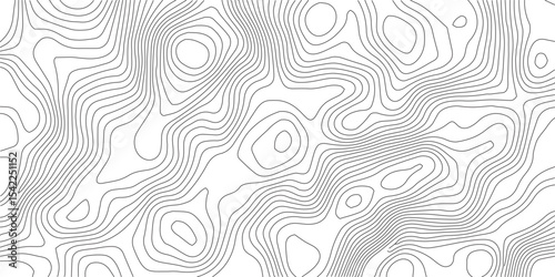 Topographic line map pattern. Black Contour and textured Background of geographic landscape terrain for hiking and mountain sport. Vector illustration
