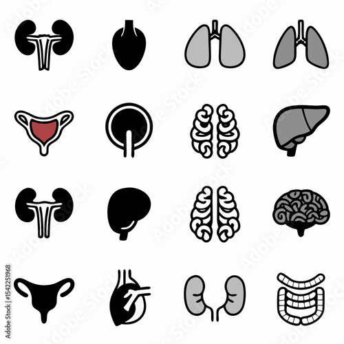 health icon vector set