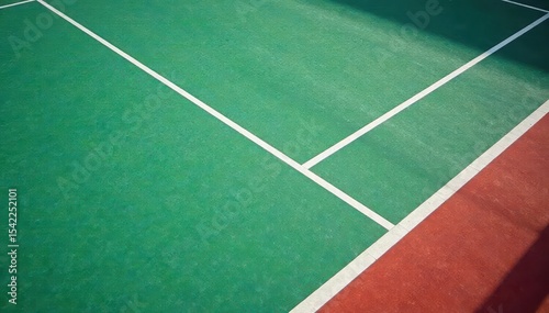 Tennis court diagonal view, showing baselines and service lines, diagonal, court, game