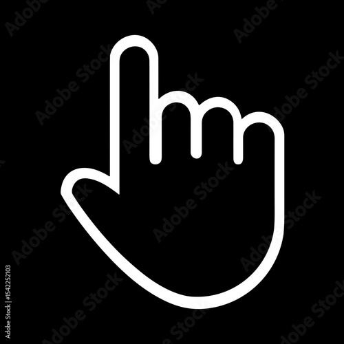 White Up Pointing Backhand Index