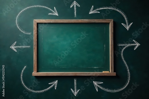 Chalkboard sketch of website wireframe, arrows , UX, graphic, web