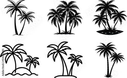 palm trees silhouettes