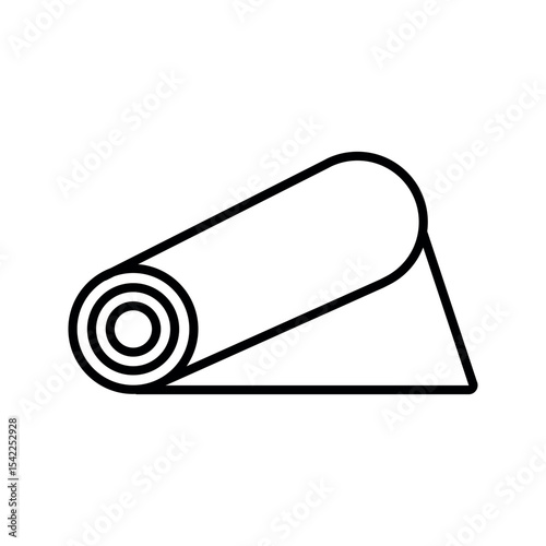 Rolled up yoga mat fitness exercise equipment