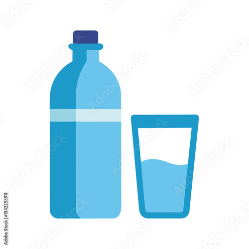 Hydration Essentials Water Bottle and Glass for Refreshing Drinks