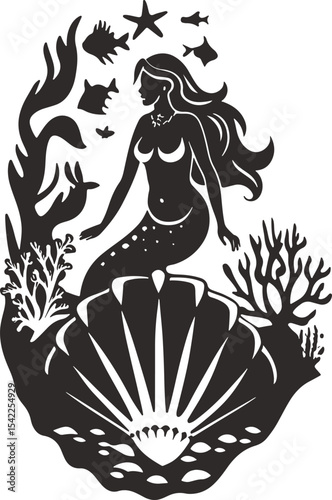 Magical mermaid printable design