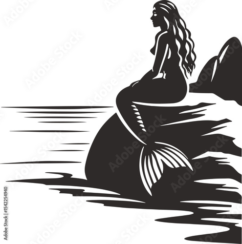 Mermaid tail vector illustration