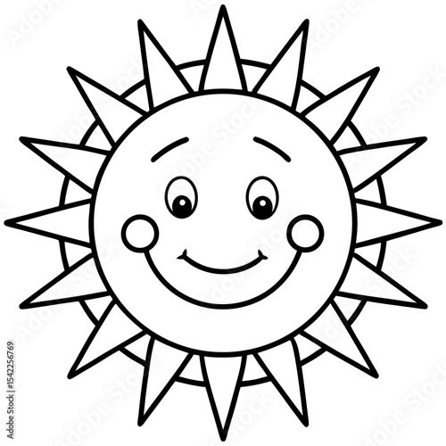 happy sun cartoon