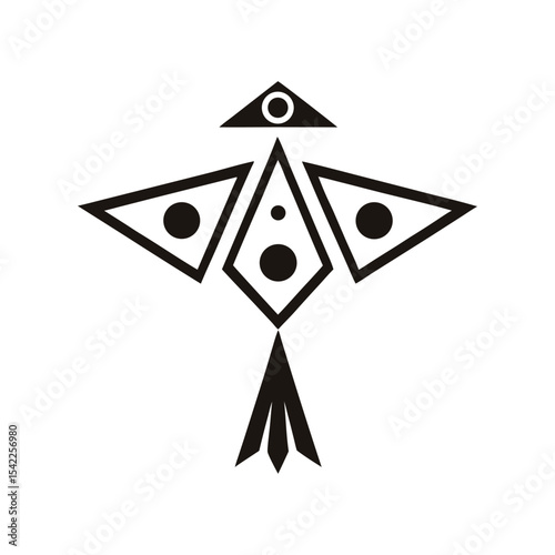 Geometric phoenix logo vector with dynamic abstract flame design, symbolizing rebirth, strength, and elegance for modern business branding and creative projects

