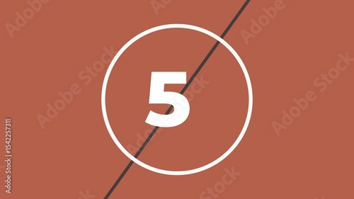 Second countdown from 10s to 1s in beige with a LINE