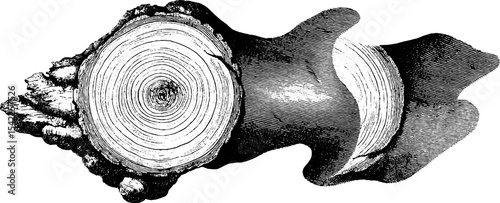 Vintage engraving style of burned wood texture for design and print purposes