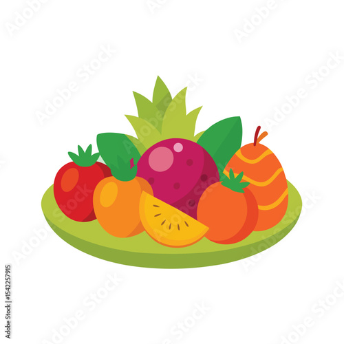 Vibrant Fruit and Vegetable Platter A Delightful Mix of Colors and Flavors