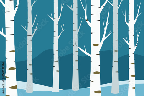 Seamless vector pattern with green bamboo and tree leaves, illustrating Asian forest nature design