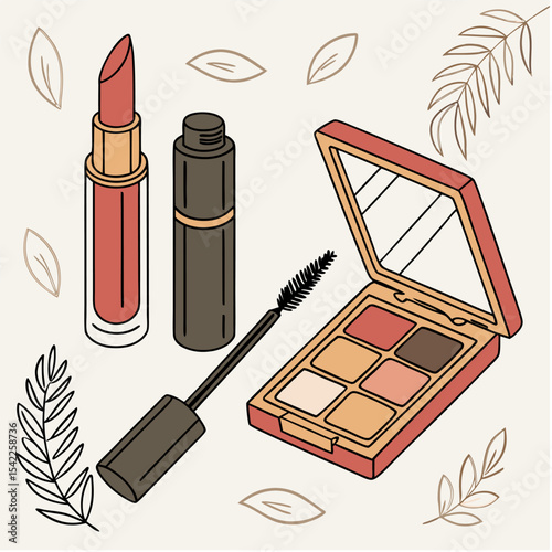 Cosmetic products vector design