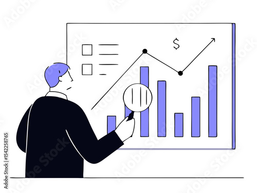 Sales Performance & Profit Growth - Business Success Vector Illustration
