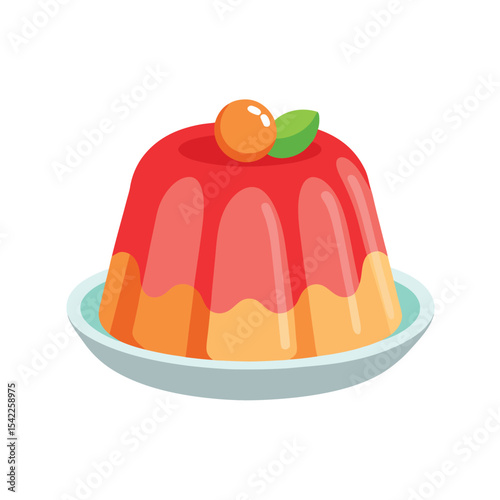 Delicious Red and Orange Layered Jelly Dessert A Sweet Treat