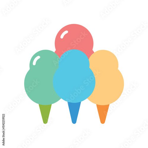 Colorful Cotton Candy Sweet Treats, Fun Fair Delights