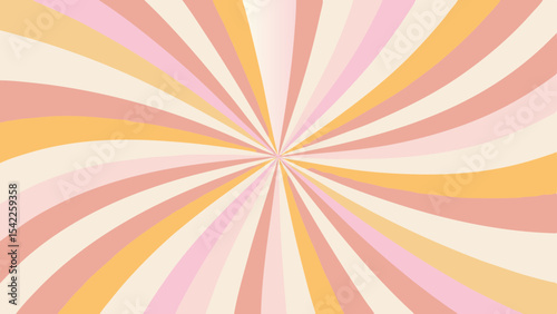 Swirling radial pattern with pastel colors emanating from a central point in a spiral design