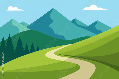mountain road in the mountains