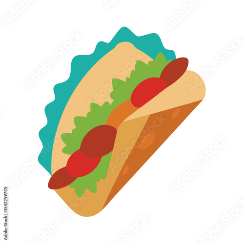 Delicious Taco Illustration A Vibrant and Flavorful Design