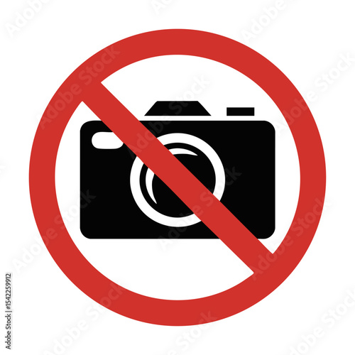 No photography sign icon isolated on transparent background