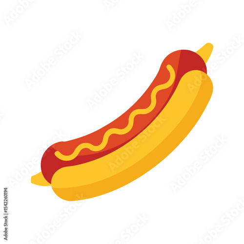 Delicious Hot Dog Illustration A Yummy Fast Food Graphic