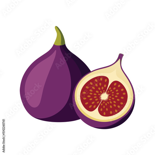 Juicy Figs A Delightful Illustration of Fresh, Ripe Figs
