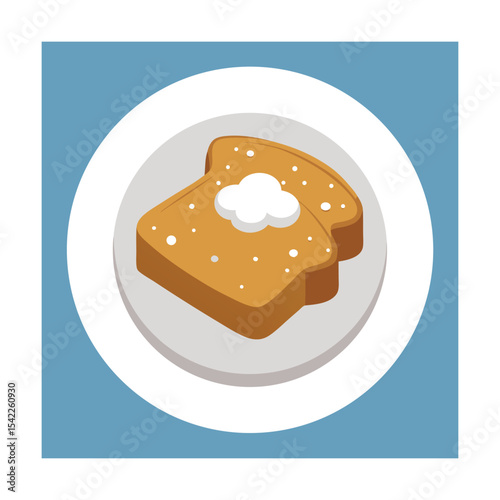 Buttered Toast A Simple Yet Satisfying Breakfast Icon