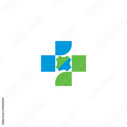Cross logo. medical icon. healthcare Symbol. vector 
