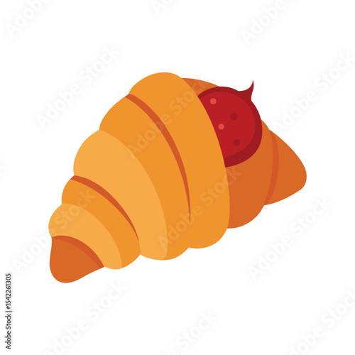 Delicious Strawberry Filled Croissant A Sweet Treat for Your Day