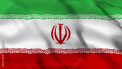 Iranian Flag Waving on Flagpole, Iran National Flag Loop for Independence and National Day Projects